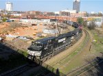 NS 9155 leads train 349 around the curve at Boylan